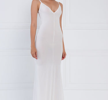 V NECK MAXI DRESS