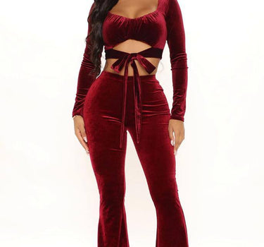 Joggers set velvet